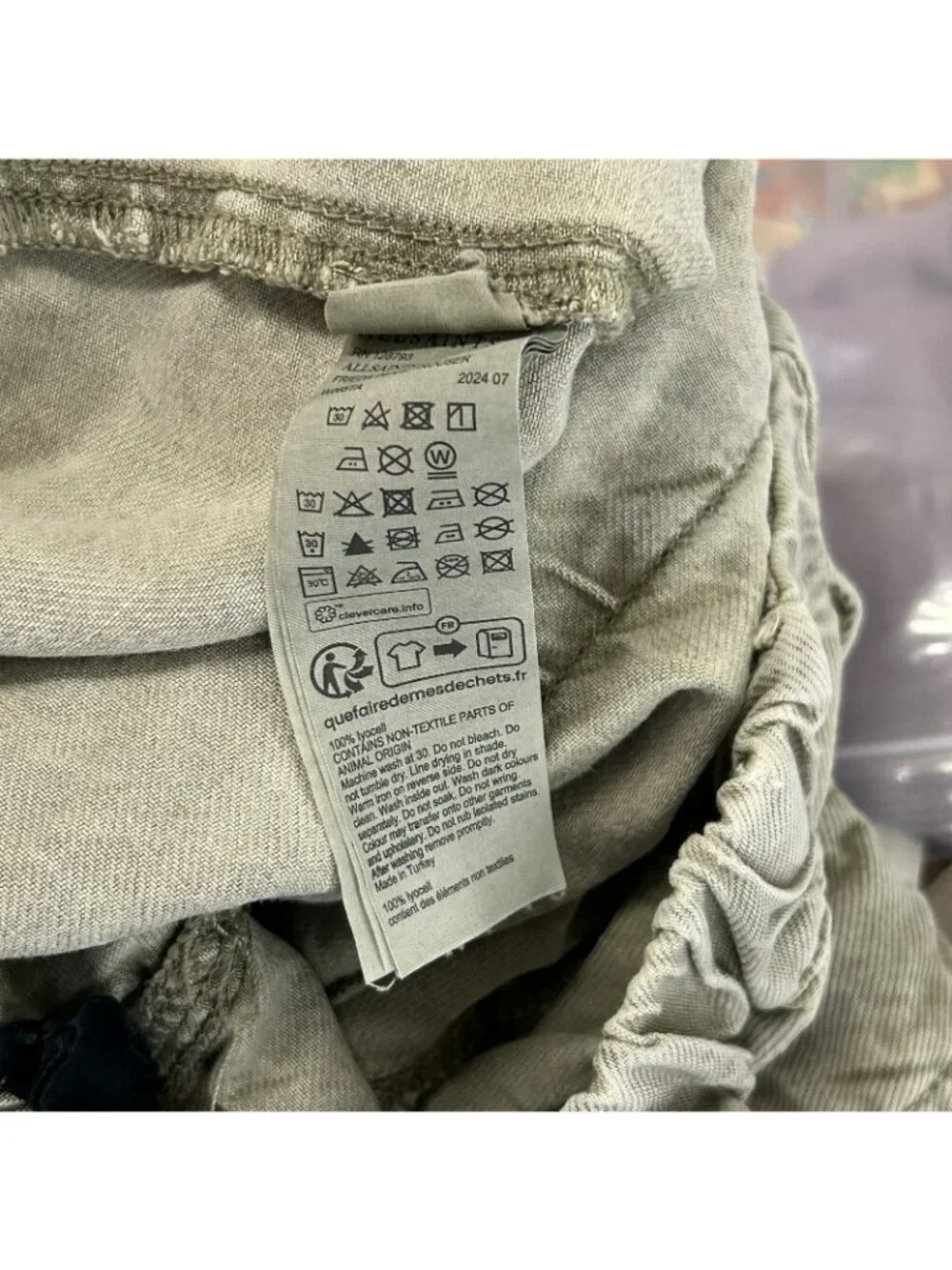 AllSaints "Frieda Denim Trouser" Cargo Jogger Womens 6 Light Olive Green Lyocell - Picture 13 of 16